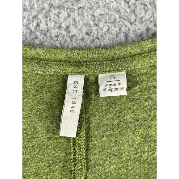 C Est 1946 Shirt Womens Small Green Round Neck Stretch Long Sleeve Casual - Picture 5 of 10